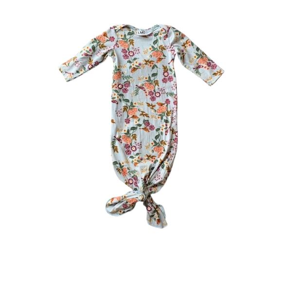 Little Miss Dessa 🌺 Made In USA Floral Knot Gown - Picture 1 of 7